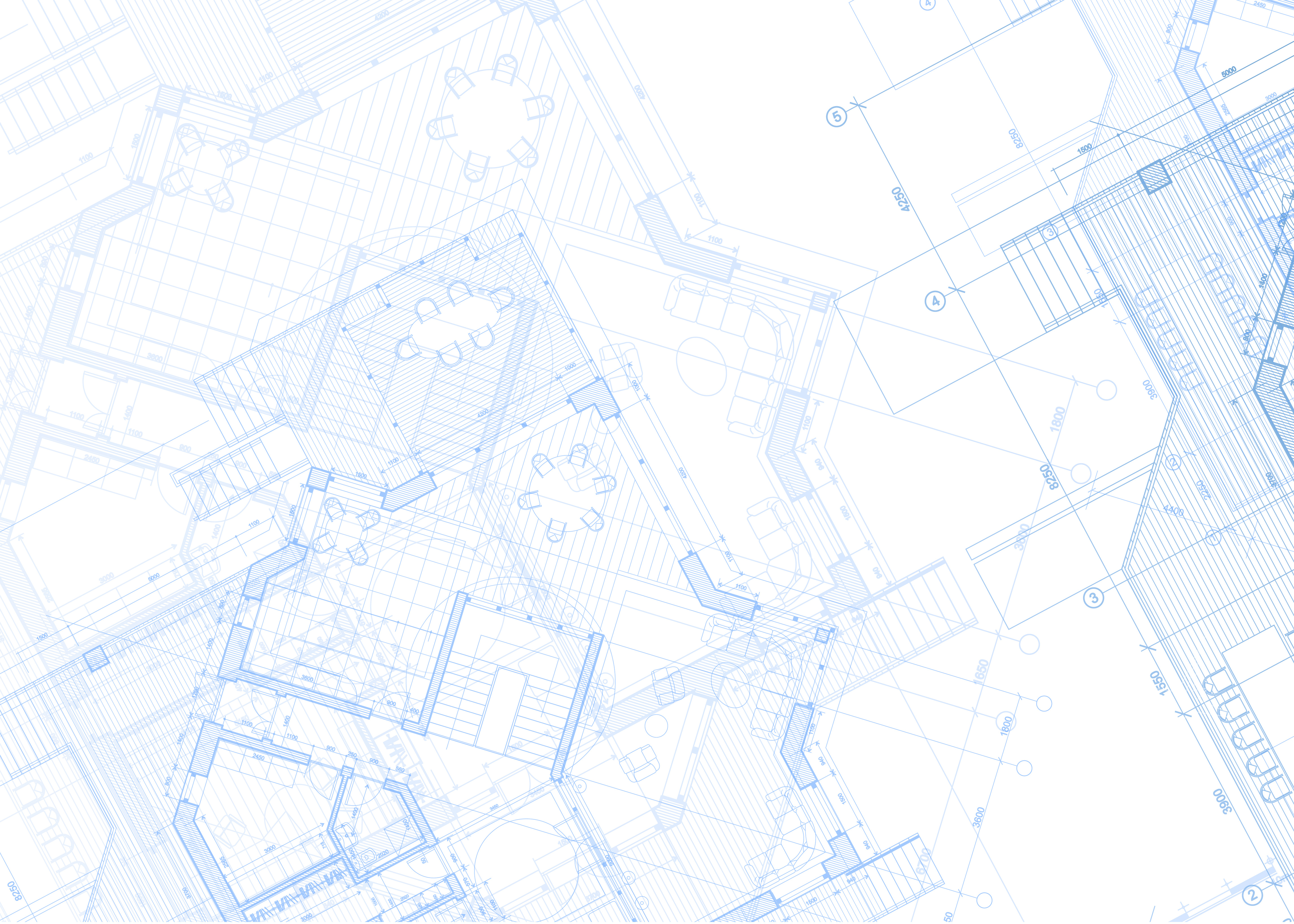 Blueprint of commercial building